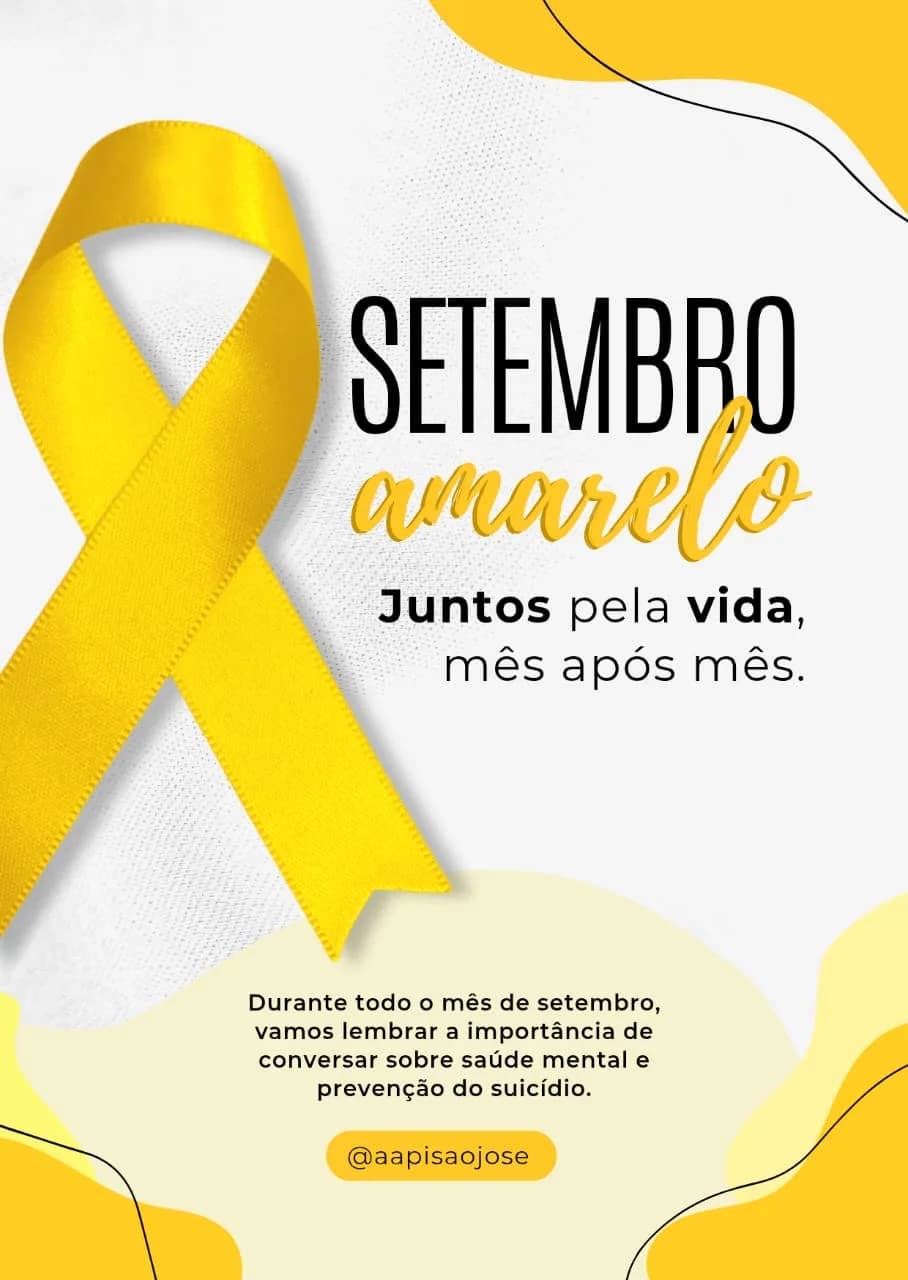 Arte do Setembro Amarelo: Juntos pela vida, mês após mês