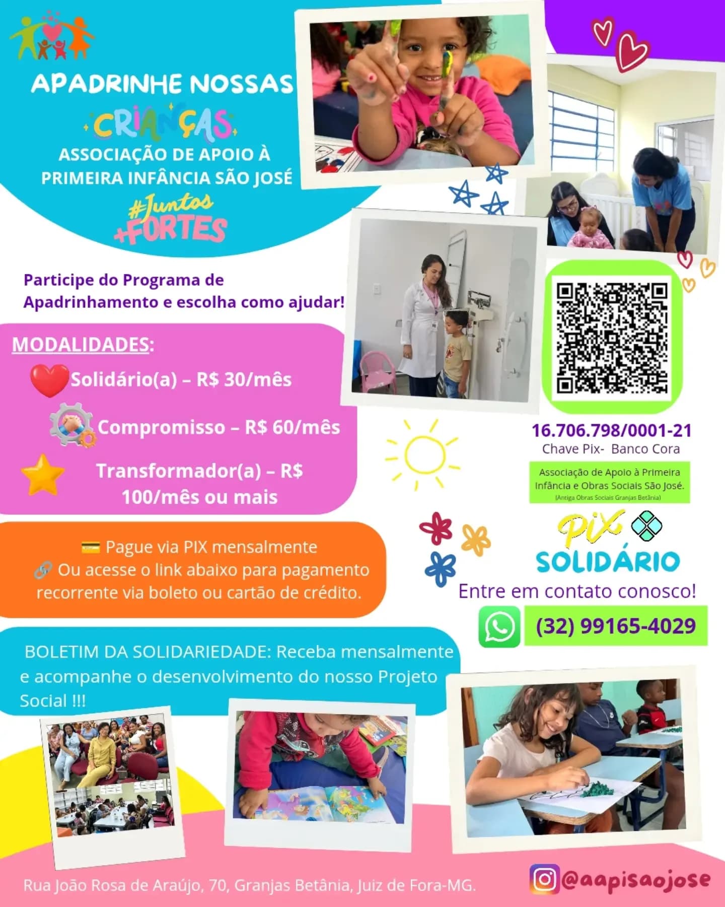 Capa da notícia “Com menos de R$ 2 por dia você ajuda a transformar a vida das nossas crianças”